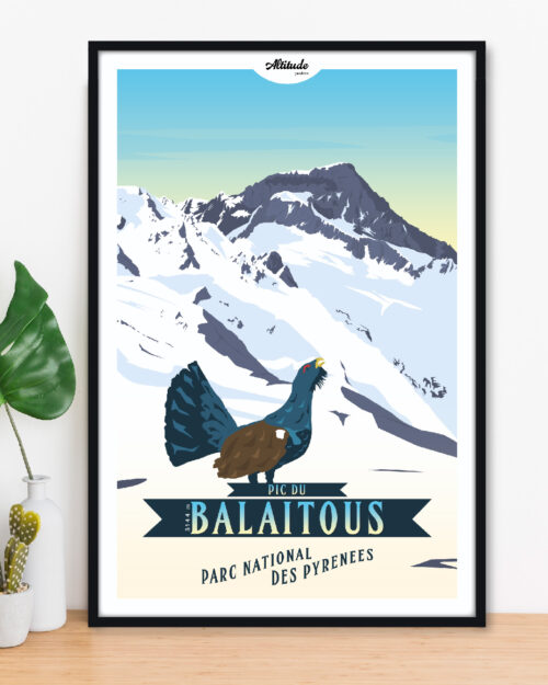 Affiche Pic du Balaïtous Parc National des Pyrénées