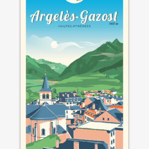 affiche-argeles-gazost-pyrenees-altitudeposters Affiche Argelès-Gazost Pyrénées