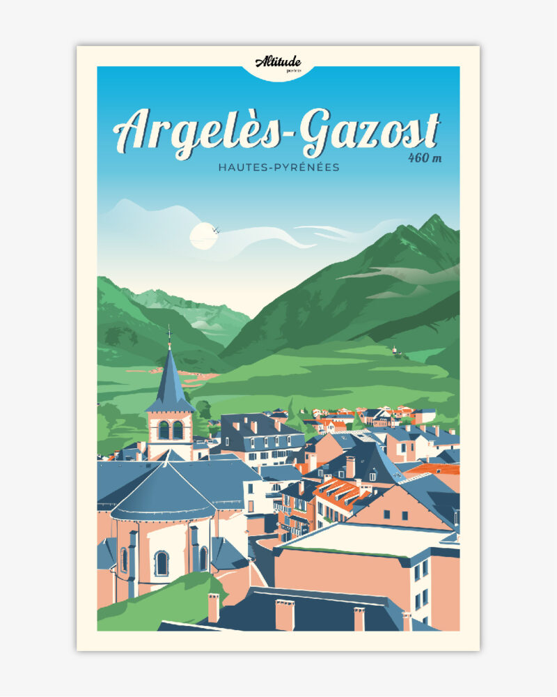 affiche-argeles-gazost-pyrenees-altitudeposters Affiche Argelès-Gazost Pyrénées