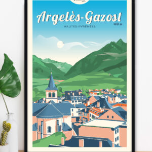 affiche-argeles-gazost-pyrenees-altitudeposters-img2 Affiche Argelès-Gazost Pyrénées