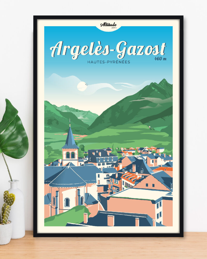 affiche-argeles-gazost-pyrenees-altitudeposters-img2 Affiche Argelès-Gazost Pyrénées
