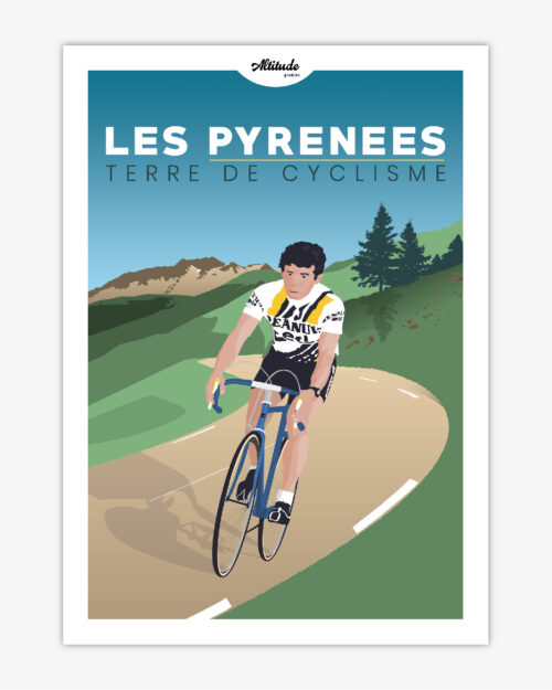 carte-postale-cyclisme-pyrenees-altitudeposters Carte postale Cyclisme Pyrénées