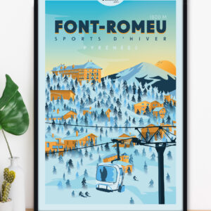 Affiche Font-Romeu Pyrénées