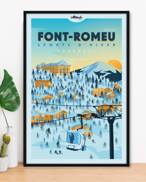 Affiche Font-Romeu Pyrénées