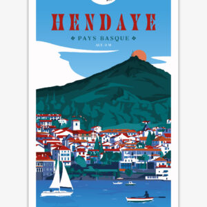 Affiche Hendaye Pays Basque Pyrénées