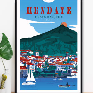 Affiche Hendaye Pays Basque Pyrénées