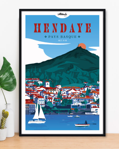 Affiche Hendaye Pays Basque Pyrénées