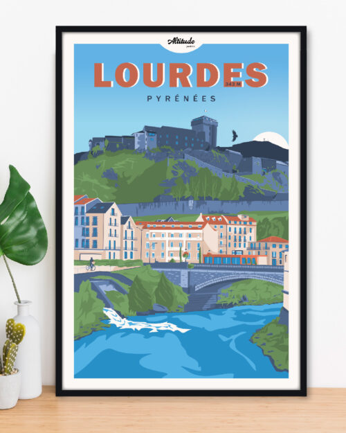 Affiche Lourdes Pyrénées