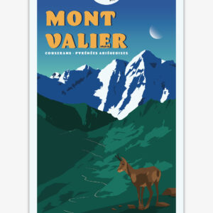 Affiche Mont Valier Ariège Pyrénées