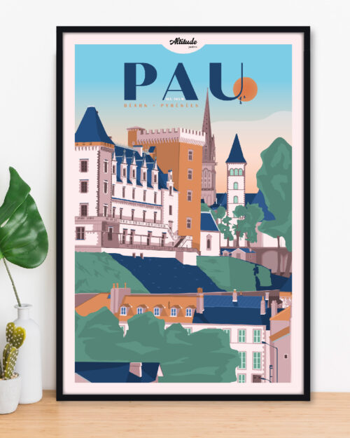 Affiche Pau Béarn Pyrénées