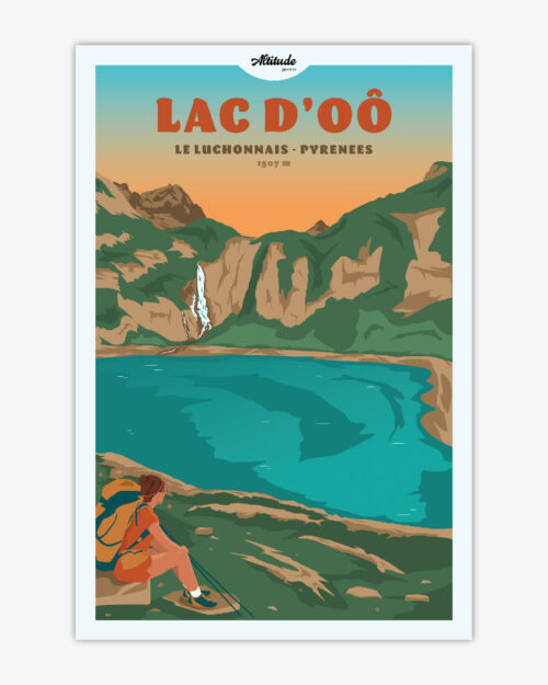 Affiche Lac d'Oô Luchonnais Pyrénées