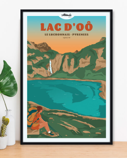 Affiche Lac d'Oô Luchonnais Pyrénées