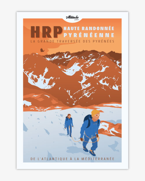 carte-postale-haute-randonnee-pyreneenne-pyrenees-altitudeposters Carte postale HRP Haute Randonnée Pyrénéenne