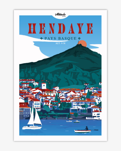 carte-postale-hendaye-pays-basque-pyrenees-altitudeposters Carte postale Hendaye Pays Basque La Rhune Pyrénées