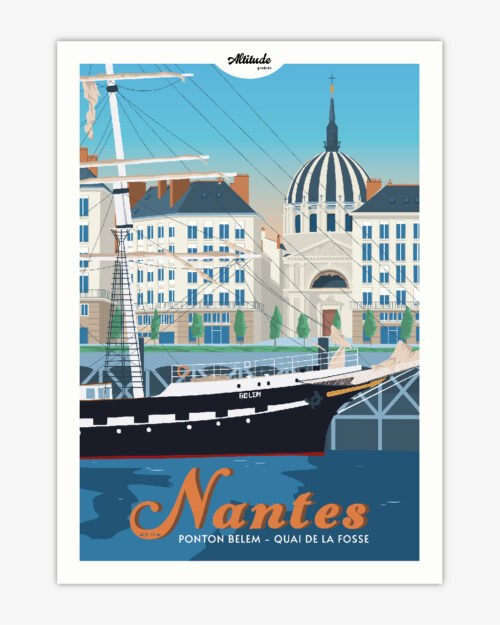 carte-postale-nantes-quai-de-la-fosse-belem-val-de-loire-altitudeposters-01-01-01 Carte postale Nantes Quai de la Fosse Ponton Belem Val de Loire