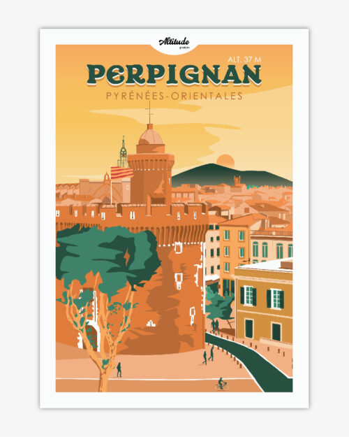 carte-postale-perpignan-catalogne-pyrenees-orientales-altitudeposters Carte postale Perpignan Pyrénées-Orientales