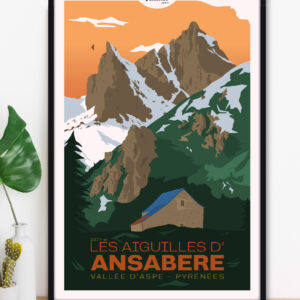 affiche-aiguilles-ansabere-vallee-aspe-pyrenees-altitudeposters-img2 Affiche Les Aiguilles d'Ansabère