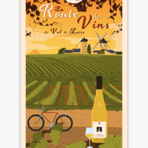affiche-la-route-des-vins-du-val-de-loire-altitudeposters Affiche La Route des vins du Val de Loire