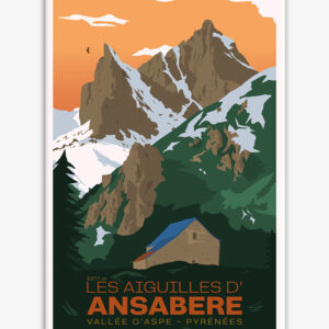 affiche-cartonnee-aiguilles-ansabere-vallee-aspe-pyrenees-altitudeposters Affiche cartonnée Les Aiguilles d'Ansabères Vallée d'Aspe Pyrénées