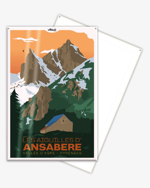 affiche-cartonnee-aiguilles-ansabere-vallee-aspe-pyrenees-altitudeposters-img2 Affiche cartonnée Les Aiguilles d'Ansabères Vallée d'Aspe Pyrénées