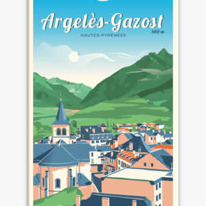 affiche-cartonnee-argeles-gazost-hautes-pyrenees-altitudeposters Affiche cartonnée Argelès-Gazost Hautes-Pyrénées