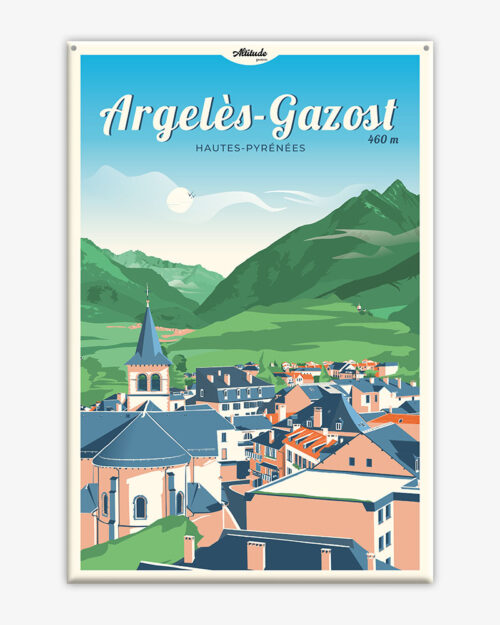 affiche-cartonnee-argeles-gazost-hautes-pyrenees-altitudeposters Affiche cartonnée Argelès-Gazost Hautes-Pyrénées