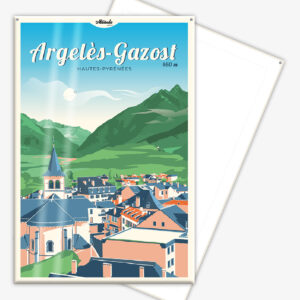 affiche-cartonnee-argeles-gazost-hautes-pyrenees-altitudeposters-img2 Affiche cartonnée Argelès-Gazost Hautes-Pyrénées