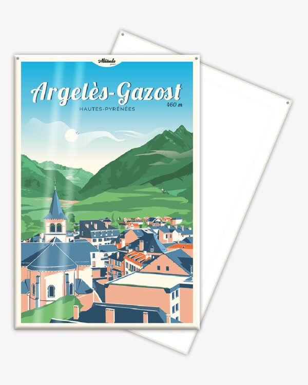 affiche-cartonnee-argeles-gazost-hautes-pyrenees-altitudeposters-img2 Affiche cartonnée Argelès-Gazost Hautes-Pyrénées