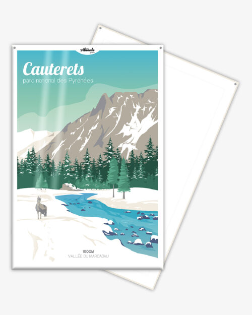 Affiche cartonnée Cauterets Parc national des Pyrénées