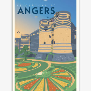 affiche-cartonnee-chateau-angers-altitudeposters Affiche cartonnée Château d'Angers Anjou Val de Loire