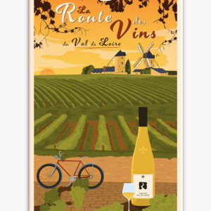 affiche-cartonnee-la-route-des-vins-du-val-de-loire-altitudeposters Affiche cartonnée La Route des vins du Val de Loire