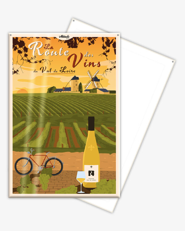 Affiche cartonnée La Route des vins du Val de Loire