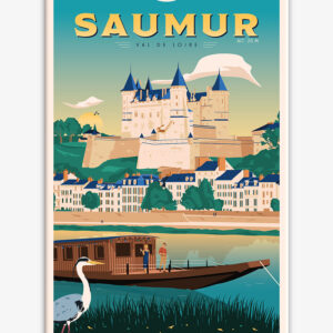 affiche-cartonnee-saumur-val-de-loire-altitudeposters Affiche cartonnée Saumur - Château - Val de Loire