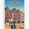affiche-cartonnee-tours-place-plumereau-altitudeposters Affiche cartonnée Tours Place Plumereau Val de Loire