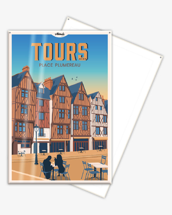 affiche-cartonnee-tours-place-plumereau-altitudeposters-img2 Affiche cartonnée Tours Place Plumereau Val de Loire