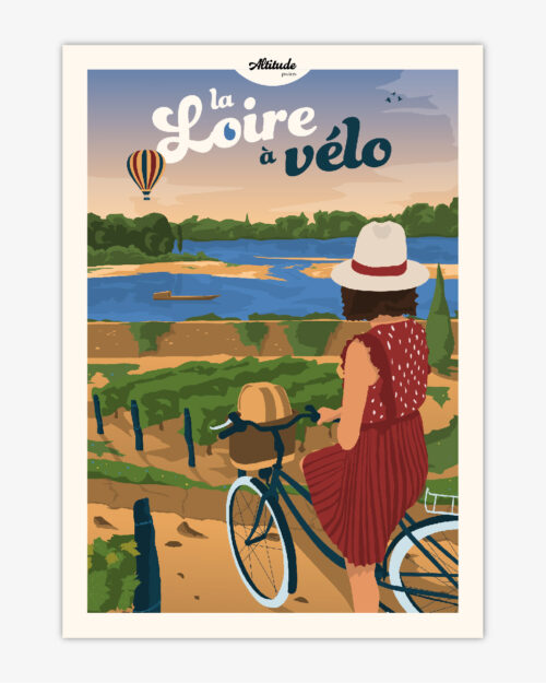 carte-postale-la-loire-a-velo-altitudeposters Carte postale La Loire à vélo - itinéraire cyclotouristique en France