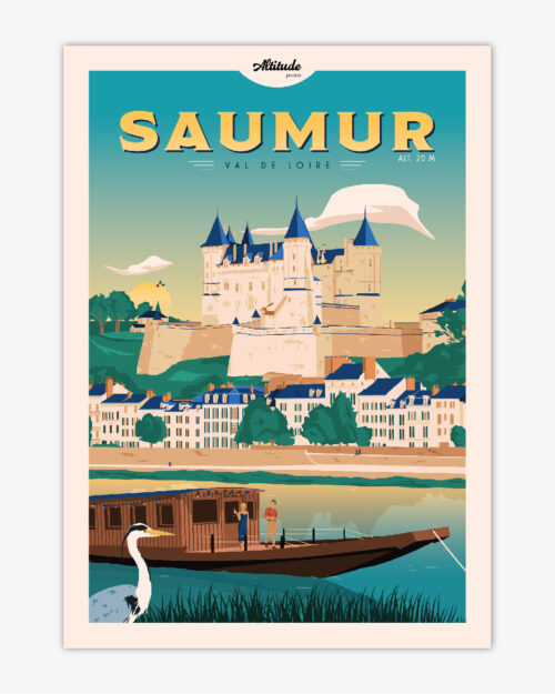 carte-postale-saumur-val-de-loire-altitudeposters Carte postale Saumur - Château - Val de Loire