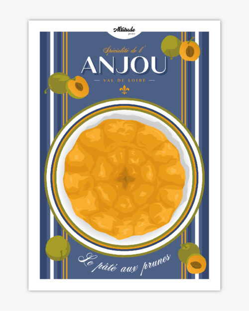carte-postale-specialite-anjou-le-pate-aux-prunes-altitudeposters Carte postale Le pâté aux prunes - Spécialité de l'Anjou - Val de Loire