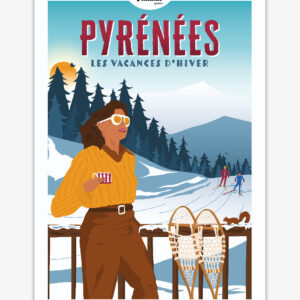 Carte postale Pyrénées Les vacances d'hiver