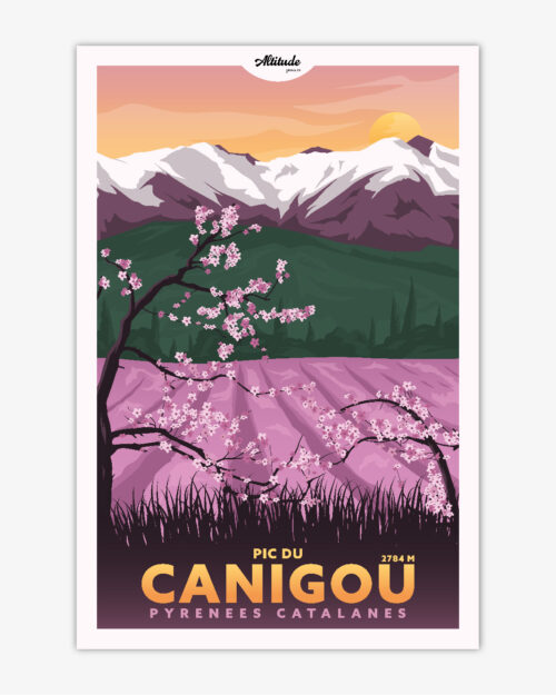 Affiche Pic du Canigou Pyrénées catalanes - Pyrénées-Orientales