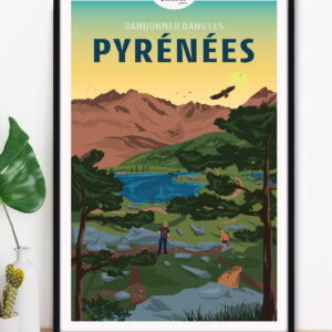 affiche-randonner-dans-les-pyrenees-altitudeposters-img2 Affiche Randonner dans les Pyrénées