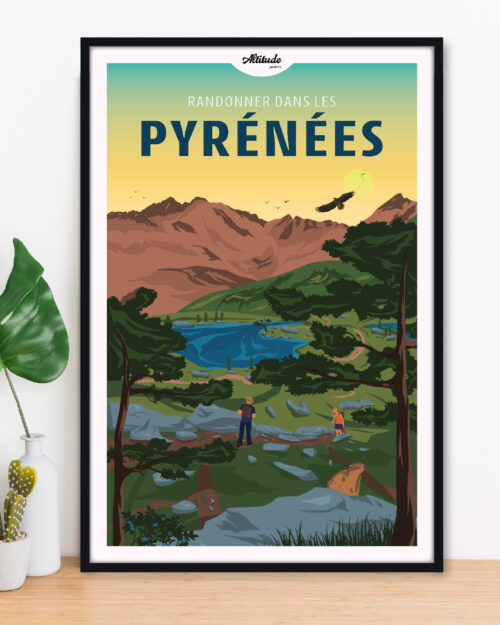 Affiche Randonner dans les Pyrénées