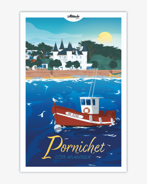 affiche-pornichet-cote-atlantique-altitudeposters Affiche Pornichet - Côte Atlantique