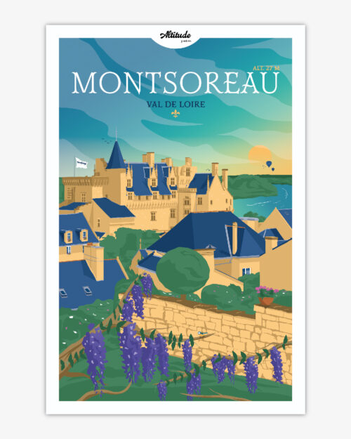 carte-postale-montsoreau-val-de-loire-altitudeposters Carte postale Montsoreau et son château - Val de Loire