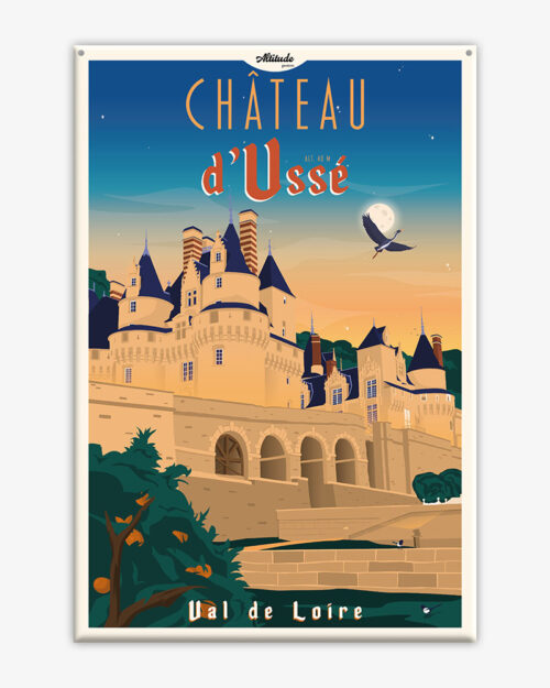 affiche-cartonnee-chateau-usse-val-de-loire-altitudeposters Affiche cartonnée Château d'Ussé Val de Loire