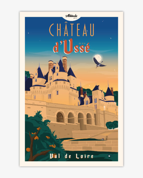 affiche-chateau-usse-val-de-loire-altitudeposters Affiche Château d'Ussé - Val de Loire