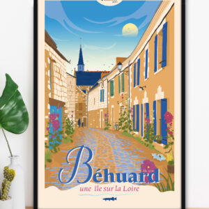 affiche-behuard-anjou-val-de-loire-altitudeposters-img2 Affiche Béhuard - Anjou Val de Loire