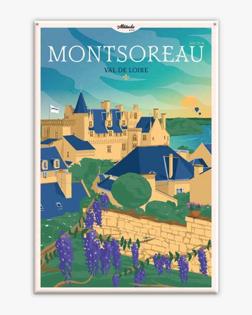 affiche-cartonnee-chateau-montsoreau-val-de-loire-altitudeposters Affiche cartonnée Montsoreau - Val de Loire