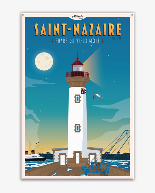 affiche-cartonnee-saint-nazaire-phare-du-vieux-mole-loire-atlantique-altitudeposters Affiche cartonnée Saint-Nazaire - Phare du vieux Môle - Loire Atlantique