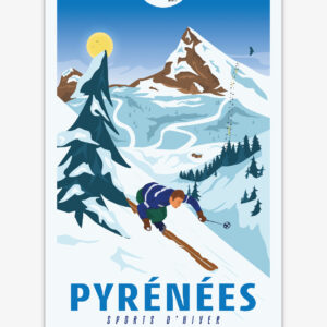affiche-pyrenees-sports-hiver-altitudeposters Affiche Pyrénées Sports d'hiver